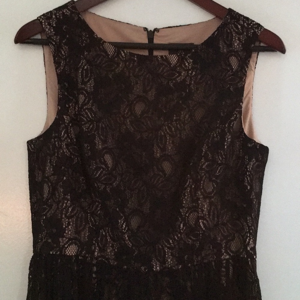 Adrianna Papell dress with black lace overlay